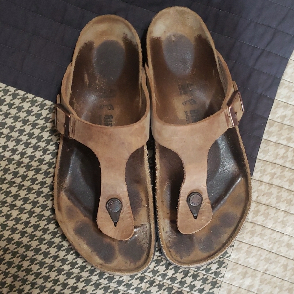 Birkenstock Gizeh Tobacco Brown Sandals Size 41 - Picture 10 of 10